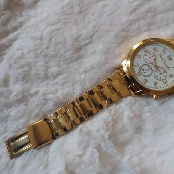 Leosaint quartz Watch vintage timepiece band gold tone stainless steel - Picture 3 of 8